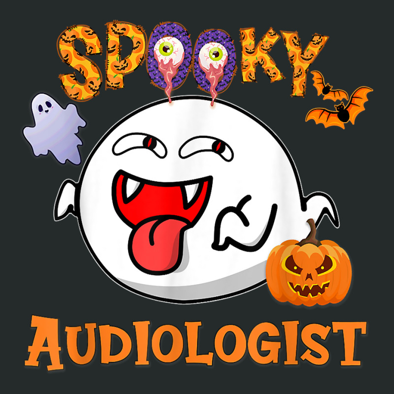 Boo Halloween Costume Spooky Audiologist T Shirt Women's Triblend Scoop T-shirt by cm-arts | Artistshot