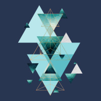 Geometric Triangle Compilation In Teal Men Denim Jacket | Artistshot