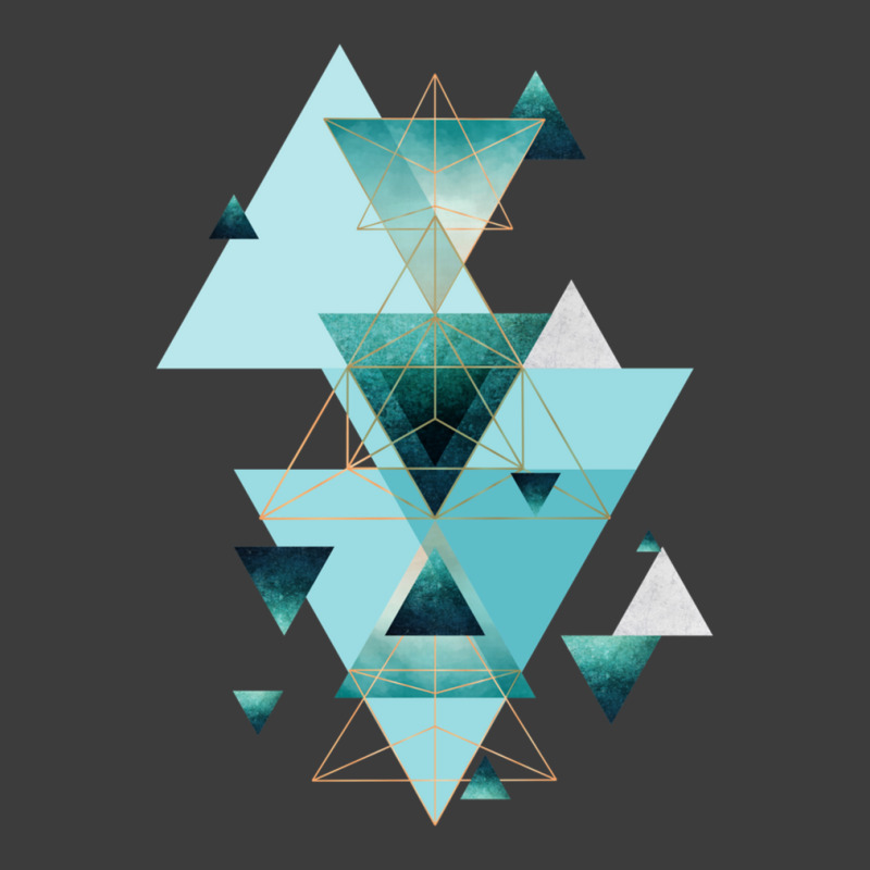 Geometric Triangle Compilation In Teal Men's Polo Shirt | Artistshot