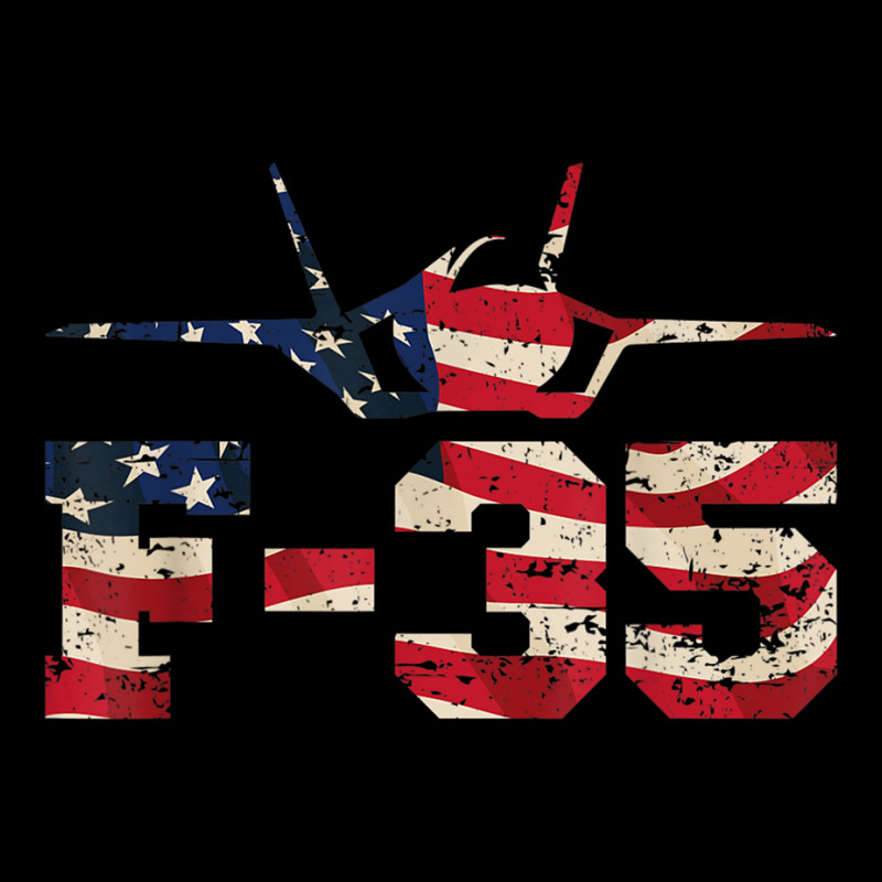 F 35 Lightning Ii Fighter Jet Distressed Usa Flag Overlay T Shirt Men's Long Sleeve Pajama Set by cm-arts | Artistshot