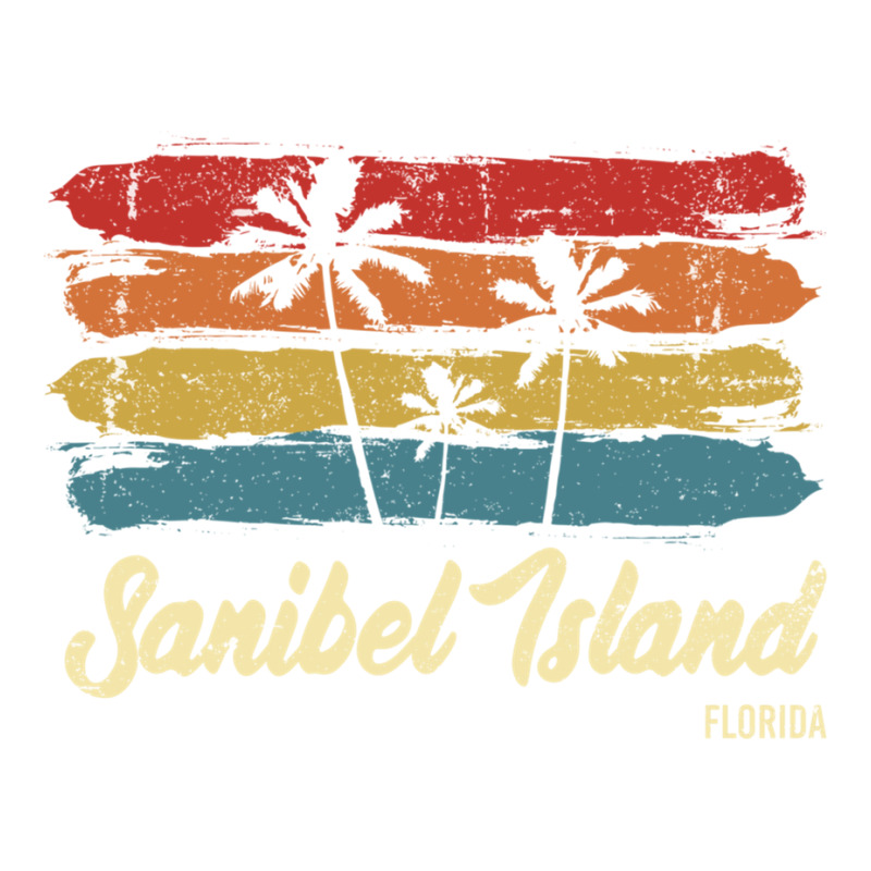 Vintage Sanibel Island Florida Palm Trees Fl Retro Pullover Hoodie Crop Top by cm-arts | Artistshot