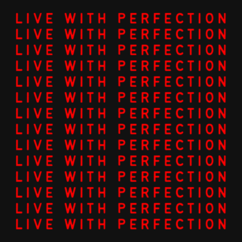 Live With Perfection Red Pattern Aesthetic Rear Car Mat | Artistshot