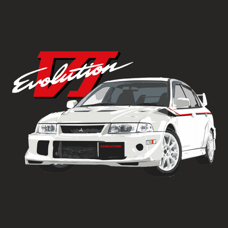 Mitsubish Evo Vi Tommy Makinen Edition White Ladies Fitted T-Shirt by EllaineRamshur | Artistshot