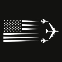 B-52 F-105 Thud Us Flag Contrail Scorecard Crop Tee | Artistshot