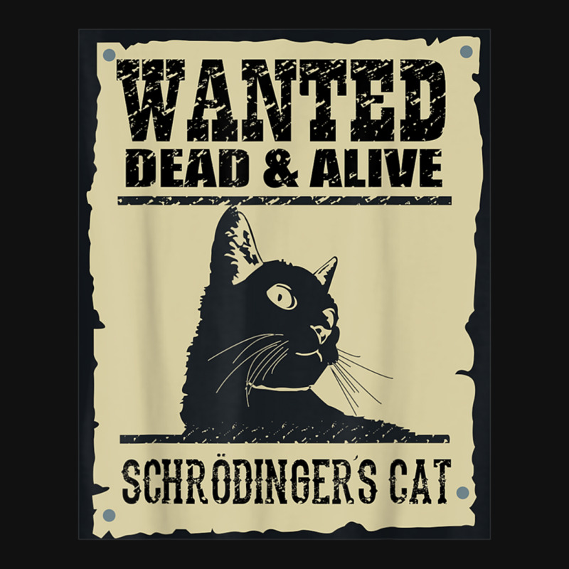 Wanted Dead Or Alive Schrodinger_s Cat Portrait Canvas Print by cm-arts | Artistshot