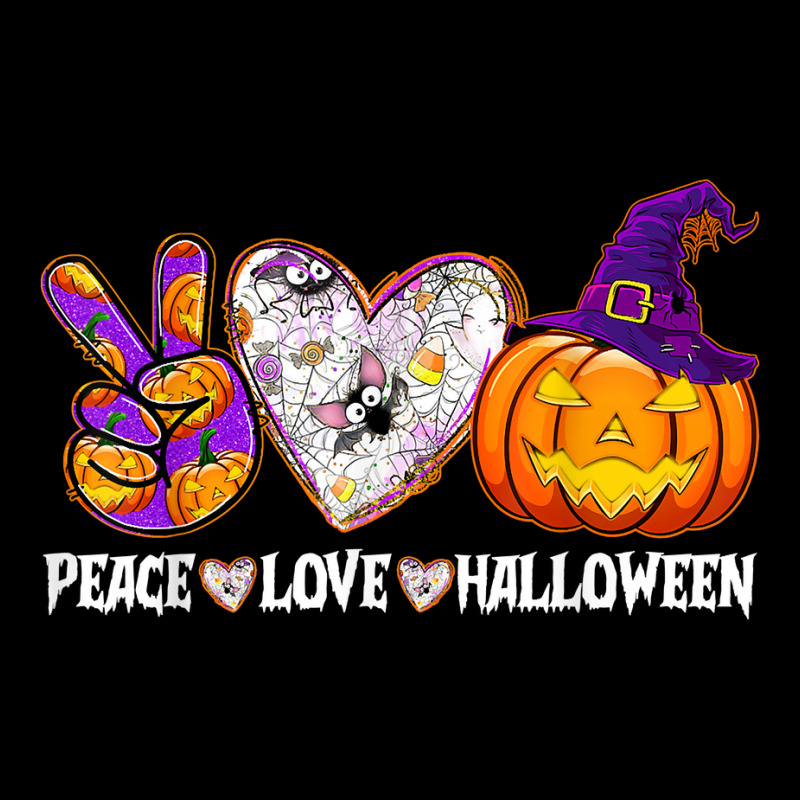 Pumpkin Witch Hat Trick Or Treat Peace Love Halloween T Shirt Zipper Hoodie by naeqozhuhaso | Artistshot