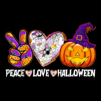 Pumpkin Witch Hat Trick Or Treat Peace Love Halloween T Shirt Men's Long Sleeve Pajama Set | Artistshot