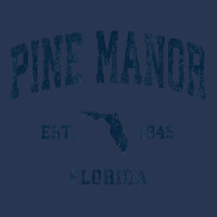 Pine Manor Florida Fl Vintage Athletic Navy Sports Design T Shirt Men Denim Jacket | Artistshot