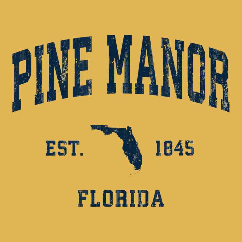 Pine Manor Florida Fl Vintage Athletic Navy Sports Design T Shirt Vintage Hoodie And Short Set by cm-arts | Artistshot