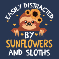 Distracteds By Sunflowers And Sloths T  Shirt Easily Distracteds By Su Men Denim Jacket | Artistshot