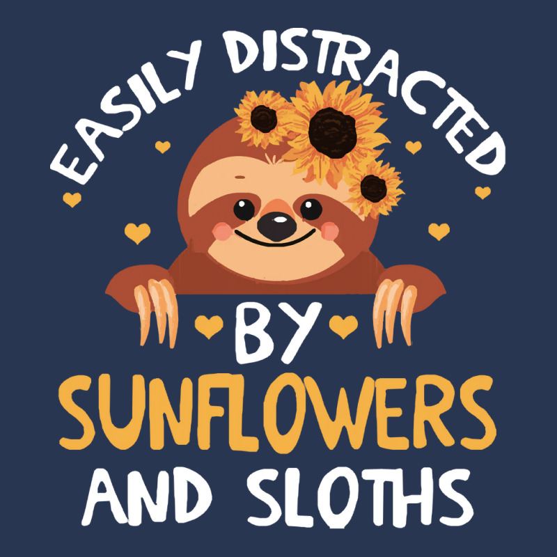 Distracteds By Sunflowers And Sloths T  Shirt Easily Distracteds By Su Men Denim Jacket | Artistshot