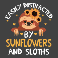 Distracteds By Sunflowers And Sloths T  Shirt Easily Distracteds By Su Vintage T-shirt | Artistshot