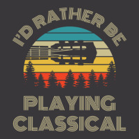 I'd Rather Be Playing Guitar Classical Guitar Headstock Retro Vintage  Ladies Curvy T-shirt | Artistshot