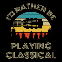 I'd Rather Be Playing Guitar Classical Guitar Headstock Retro Vintage  Cropped Sweater | Artistshot