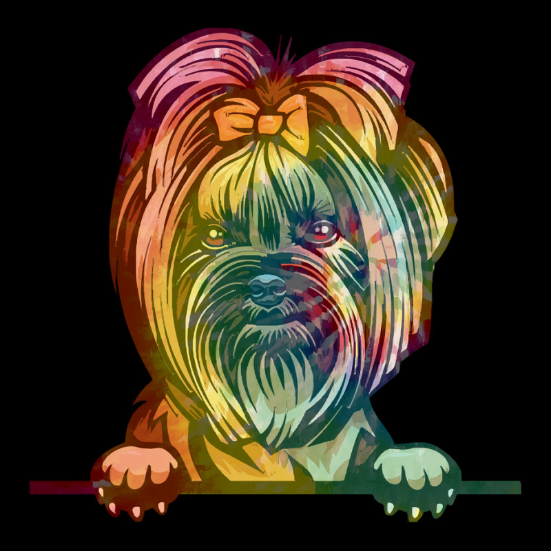 Dog Yorkie Tie Dye T  Shirt Animal Dog Yorkie Tie Dye Color Peeking T Pocket T-shirt | Artistshot