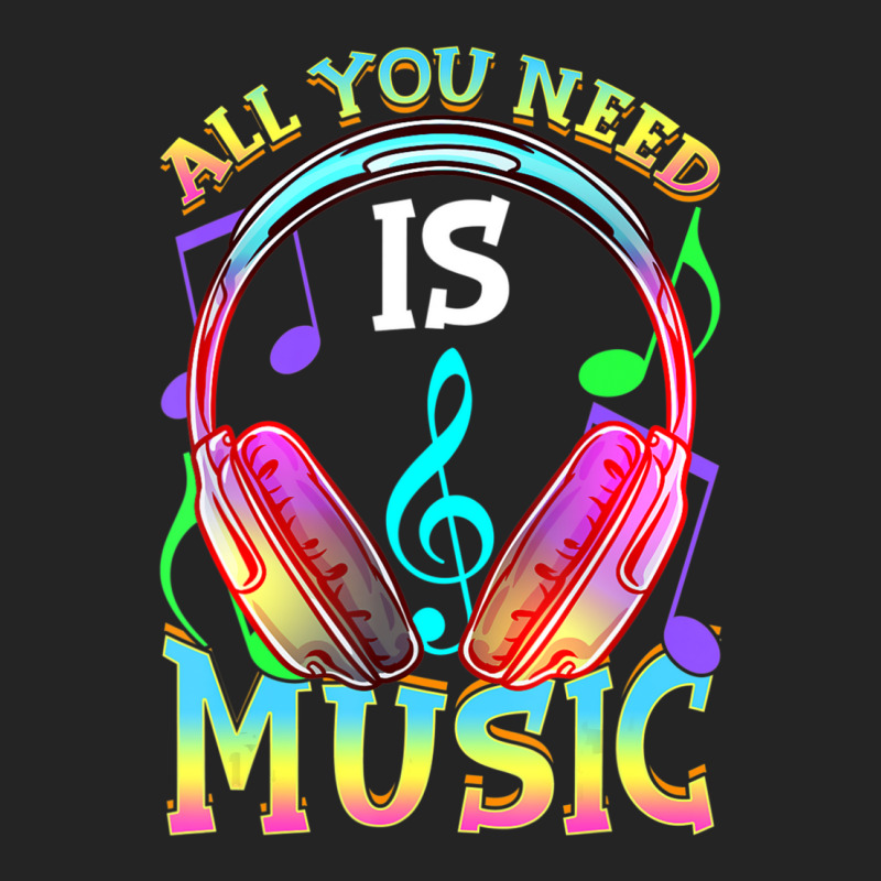 All You Need Is Music, Dj Headphones Music Lover Producer 3/4 Sleeve Shirt by cm-arts | Artistshot