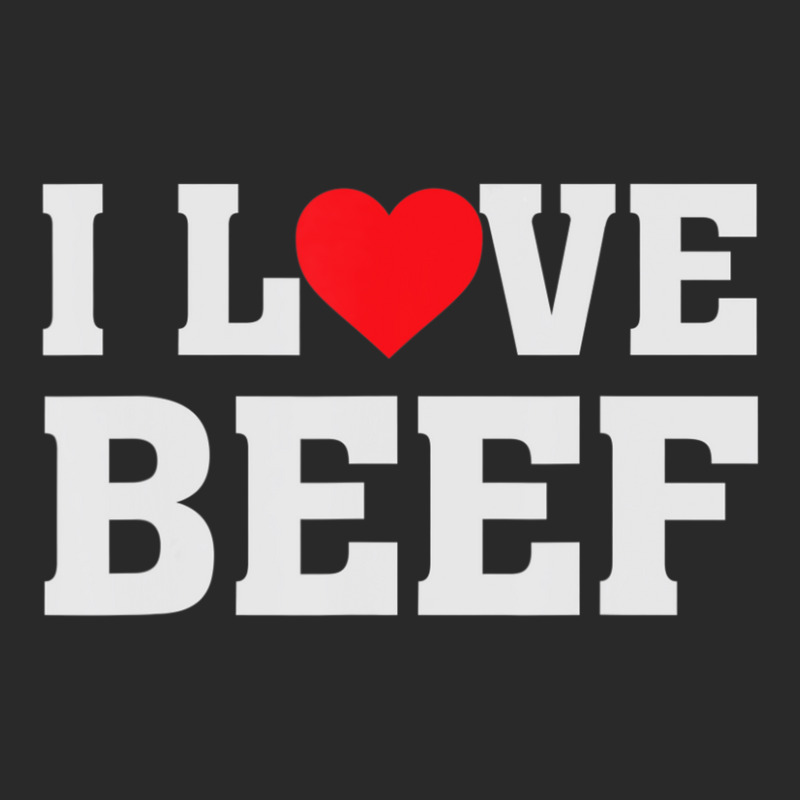 I Heart Love Beef Cow Meat Food Lover Printed hat by cm-arts | Artistshot