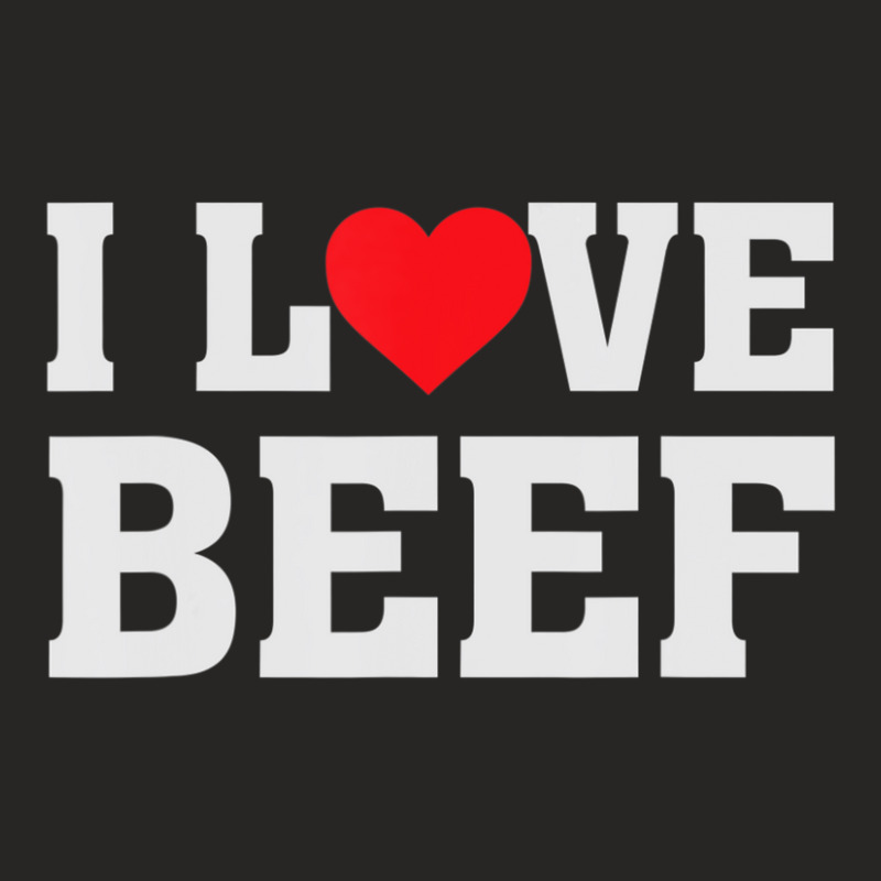 I Heart Love Beef Cow Meat Food Lover Ladies Fitted T-Shirt by cm-arts | Artistshot