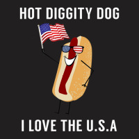 Hot Diggity Dog I Love Usa Fourth Of July T-shirt | Artistshot