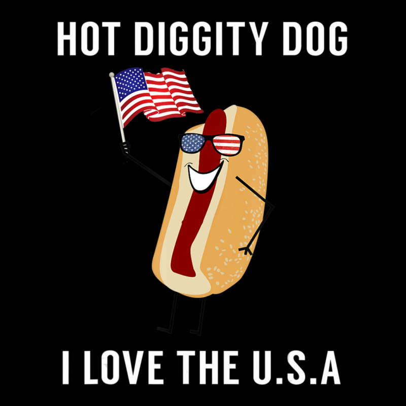 Hot Diggity Dog I Love Usa Fourth Of July Pocket T-Shirt by Konlasa6638 | Artistshot