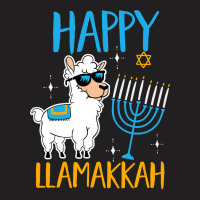 Happy Hanukkah Jewish Christmas Jewish Hanukkah Llamakkah T-shirt | Artistshot