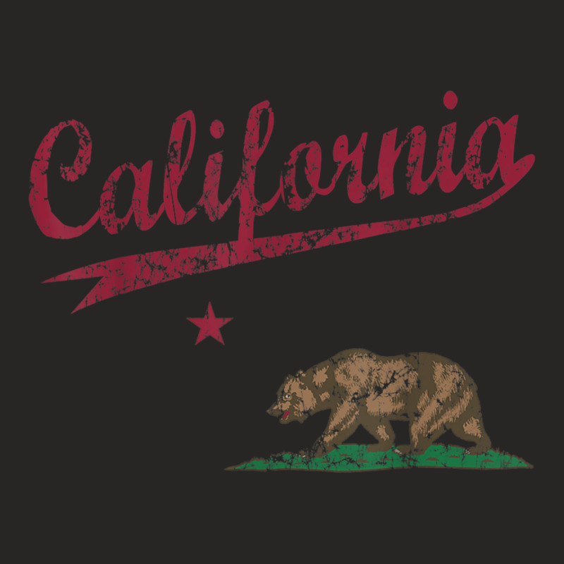 California Republic Flag Vintage Distressed Style T Shirt Ladies Fitted T-Shirt by cm-arts | Artistshot