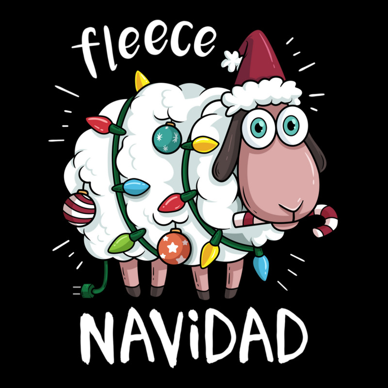 Fleece Feliz Navidad Funny Cute Sheep Christmas Long Sleeve Shirts | Artistshot