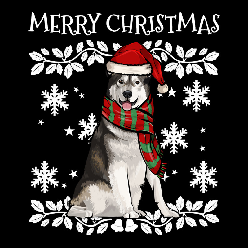 Merry Christmas Ornament Alaskan Malamute Xmas Santa Pullover Hoodie Adjustable Cap | Artistshot