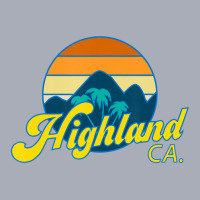 Vintage 70's Style Sunset And Palm Trees Highland California Tank Dress | Artistshot