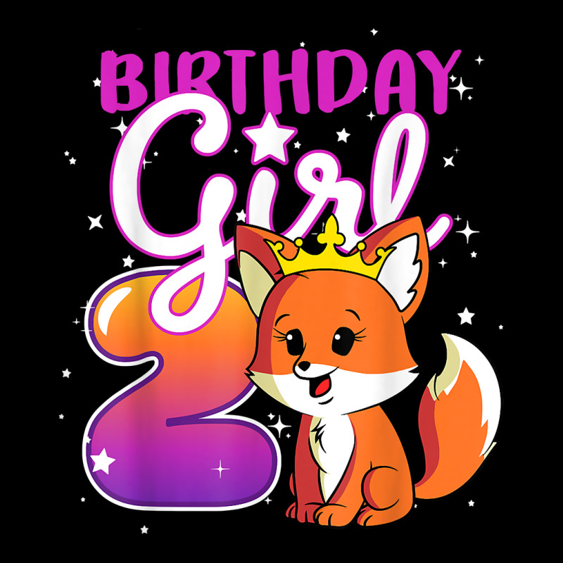 Fox I'm 2 Birthday Girls 2 Years Old 2nd Birthday Fox T Shirt Metal ...