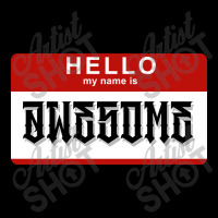 Hello My Name Is Awesome Cropped Hoodie | Artistshot