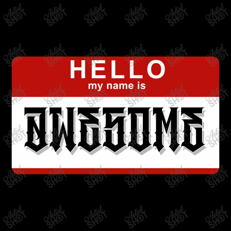 Hello My Name Is Awesome Maternity Scoop Neck T-shirt | Artistshot