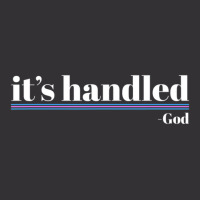 It's Handled God With Pink And Blue Lines Vintage Hoodie | Artistshot