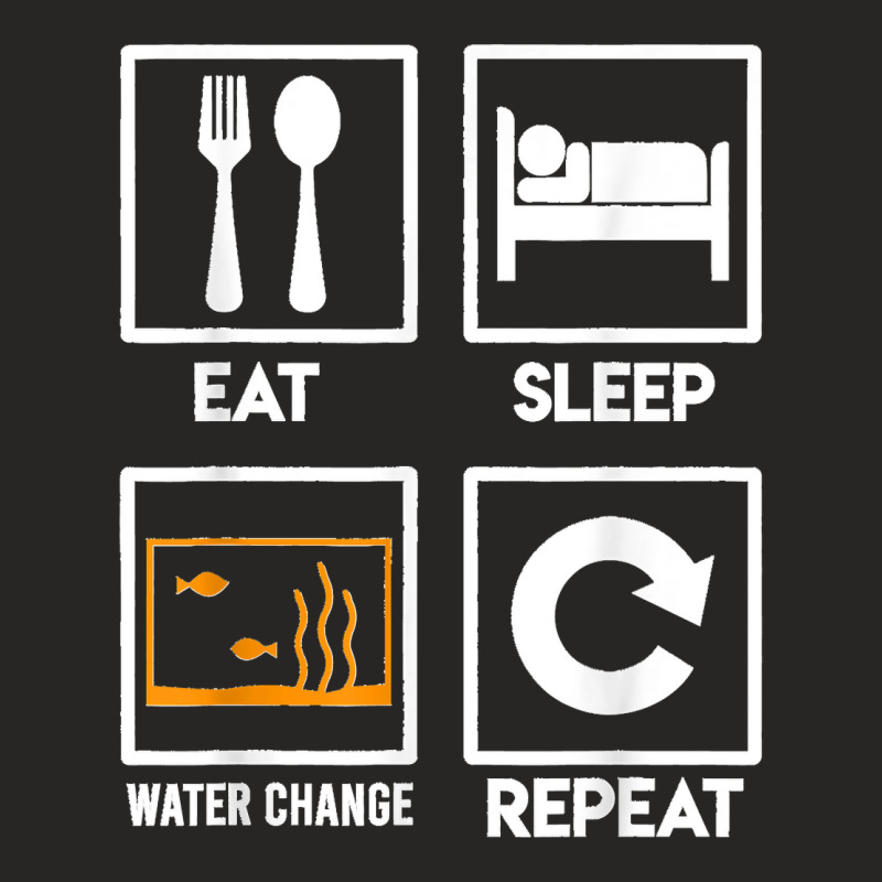 Eat Sleep Water Change Repeat Aquarist Saltwater Aquarium T Ladies Fitted T-Shirt by cm-arts | Artistshot