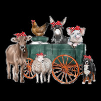 Farm Animals Wagon Pig Goat Sheep Dog Chicken Donkey T Women's V-neck T-shirt | Artistshot