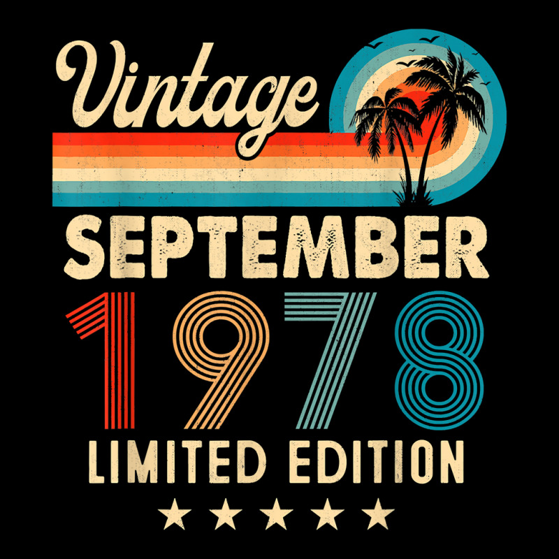 Vintage September 1978 44th Birthday Gifts T Shirt Unisex Jogger by naeqozhuhaso | Artistshot