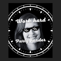 S T 24 032 Work Hard Party Harder Graphic 3/4 Sleeve Shirt | Artistshot