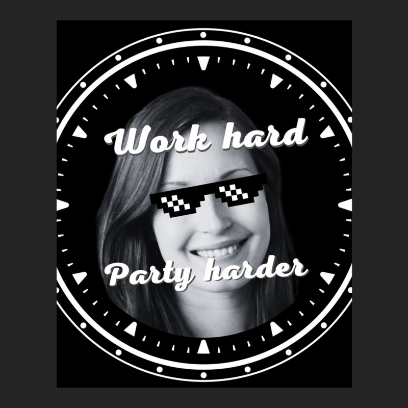 S T 24 032 Work Hard Party Harder Graphic 3/4 Sleeve Shirt by STEVEHICKS | Artistshot