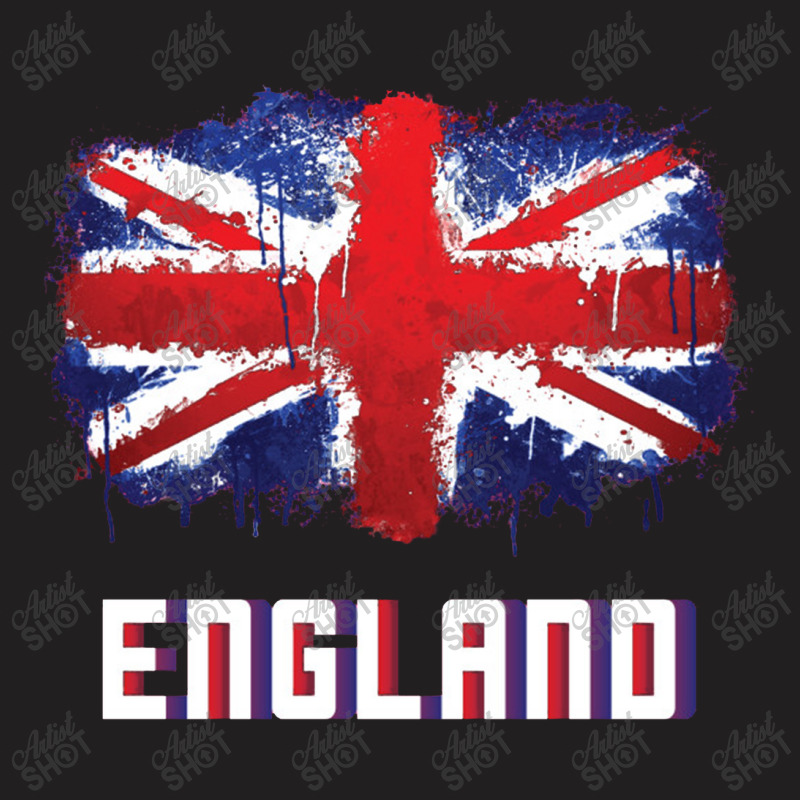 I Love England British English Union Jack Flag   Britain T-shirt | Artistshot