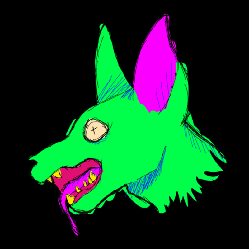 Neon Rabid Zombie Dog 1 Adjustable Cap by KelcieWhite | Artistshot