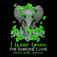 I Wear Green Tal Health Awareness Ribbon Elephant Women's V-neck T-shirt | Artistshot