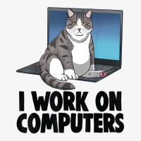 I Work On Computers Cat Funny Cat Lovers Kitten T Shirt Ladies Fitted T-shirt | Artistshot