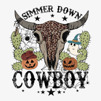 Halloween Howdy Rodeo Simmer Down Cowboy Western Vintage Retro Ladies Fitted T-shirt | Artistshot