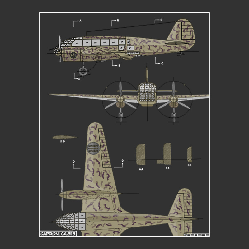 Caproni Ca.313 Italian Ww2 Recon Bomber Plane Diagram Gift Baby Bodysuit by Kanmosrin52 | Artistshot