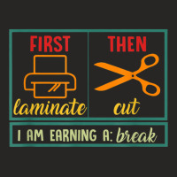 First Laminate Then Cut Funny Aba Sped Teacher Behavior Tech T Shirt Ladies Fitted T-shirt | Artistshot