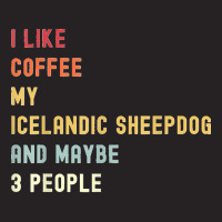 Funny Icelandic Sheepdog Retro Dog And Coffee Lover T Vintage Cap | Artistshot