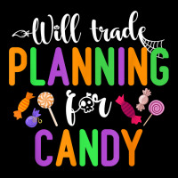 Will Trade Planning For Candy Funny Halloween Teacher T Shirt V-neck Tee | Artistshot