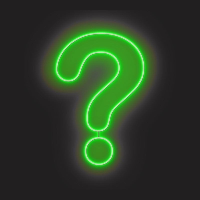 Question Mark Neon Sign T-shirt | Artistshot