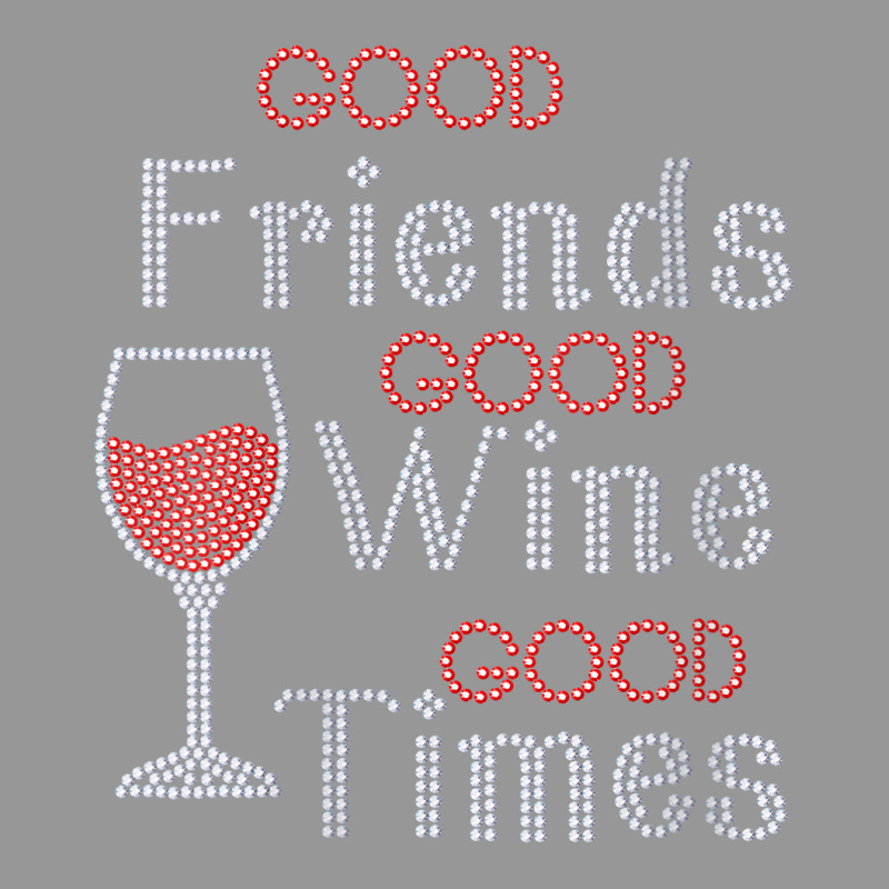 Womens Good Friends Good Wine Good Times Bling Rhinestone V Neck T Shi Women's V-Neck T-Shirt by cm-arts | Artistshot