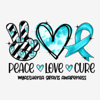 Peace Love Cure Myasthenia Gravis Awareness T Shirt Adjustable Cap | Artistshot